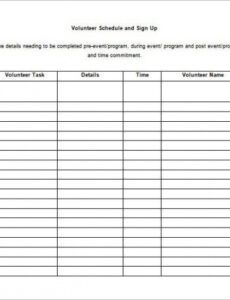 volunteer schedule template  11 free word excel pdf charity volunteer management policy template pdf