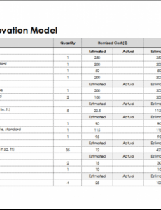 editable home renovation model template for excel  excel templates kitchen remodel proposal template excel