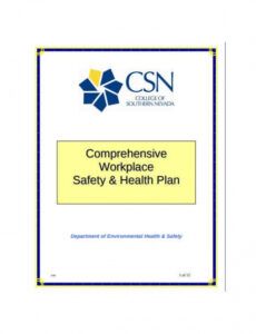 free 15  health and safety action plan templates  pdf google occupational health and safety proposal template example