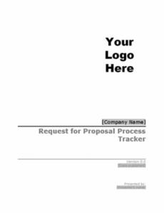 free request for proposal rfp process tracker tv game show proposal template excel