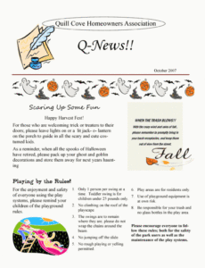 printable homeowners association newsletter template hoa proposal template doc