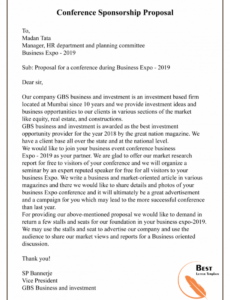 sponsorship proposal letter template  format sample seminar proposal template example