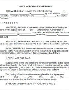 11 stock purchase agreement templates to download  sample templates nventory agreement template