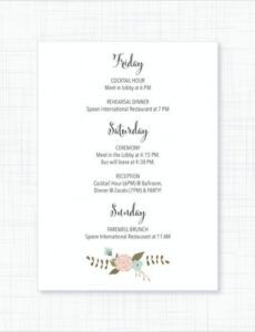 editable 26 wedding itinerary templates  free sample example format download reception itinerary template doc