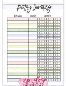 editable free printable pantry inventory list template  up close &amp;amp; printable kitchen inventory template example