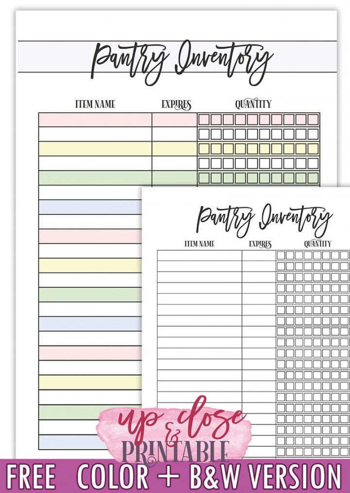 editable free printable pantry inventory list template  up close &amp;amp; printable pantry inventory template word