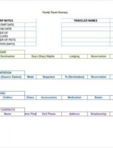 editable travel itinerary template  free &amp;amp; premium templates accommodation itinerary template word