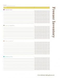 free 9 freezer inventory template  doctemplates tool box inventory template pdf