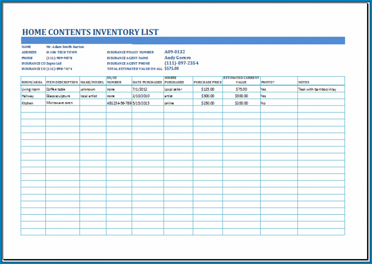 free √ free printable inventory checklist template  checklist templates numbers home inventory template pdf