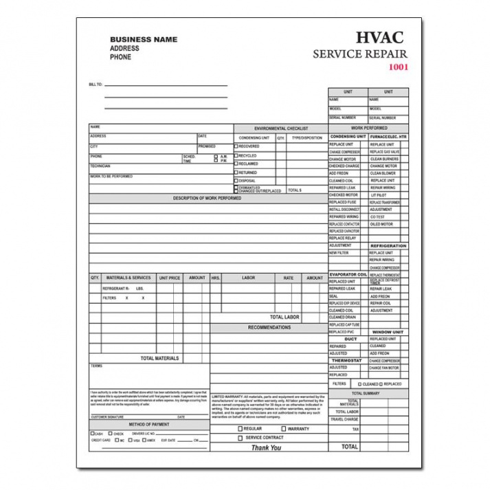 free hvac service invoice form  hvac work orders  designsnprint air conditioning maintenance proposal template doc