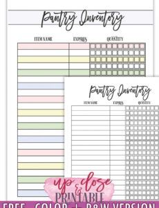 free printable pantry inventory list template  up close &amp; printable meat inventory template doc