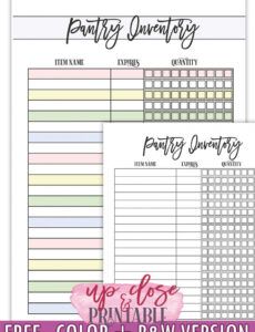 free printable pantry inventory list template  up close &amp;amp; printable meat inventory template doc