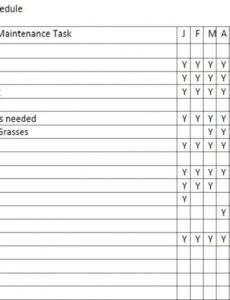 lawn maintenance schedule template  printable schedule template garden maintenance proposal template