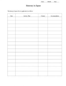 printable 10 itinerary planner examples  pdf word apple numbers apple pages apple pages travel itinerary template pdf