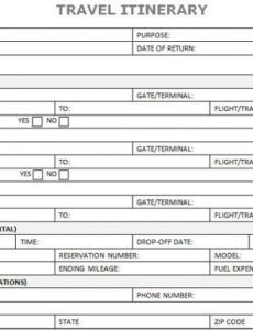 printable 30 itinerary templates travel vacation trip flight  free accommodation itinerary template doc