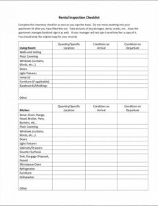 printable free 18 inventory checklist samples &amp;amp; templates samples in pdf  ms tenancy inventory template word