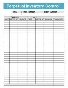 printable free 5 inventory tracking in pdf  excel vendor managed inventory template