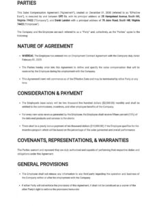 printable sales compensation agreement template in google docs word  template sales commission proposal template