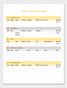 printable vacation itinerary template  5 planners for word doc &amp;amp; pdf format excursion itinerary template excel