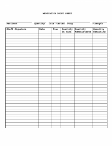 sample delaware medication form  fill online printable fillable blank medicine inventory template