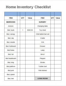 sample home inventory template  15 free excel pdf documents download  free property inventory template