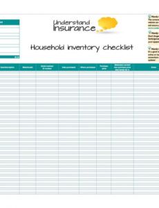 sample insurance home inventory checklist  insurance inventory list template household inventory template doc