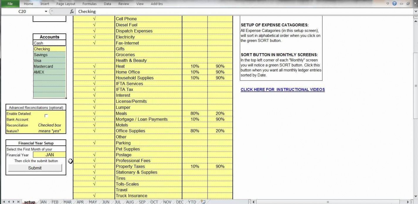 sample truck driver accounting spreadsheet  dbexcel food truck inventory template pdf