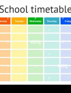 sample vector school timetable weekly curriculum design template stock vector artist itinerary template word