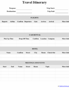 travel itinerary template download printable pdf  templateroller excursion itinerary template pdf