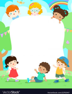 blank playground template happy kids poster design a frame banner design template example
