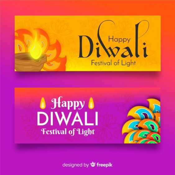 editable flat design diwali web banners template vector  free download flat banner design template word