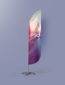 free feather flag banner mockup template  download psd teardrop banner design template example