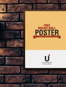 free free bricks wall hanging poster frame mockup psd template  dribbble a frame banner design template pdf