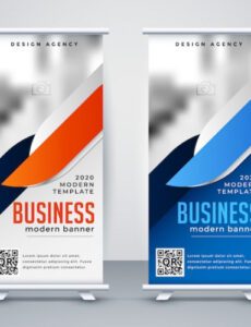 free modern business roll up banner design template  free vector modern banner design template pdf