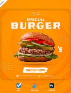 free premium psd  burger banner template menu banner design template pdf