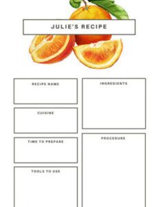 printable customize 9482 recipe card templates online  canva cooking class proposal template example