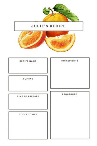 printable customize 9482 recipe card templates online  canva cooking class proposal template example