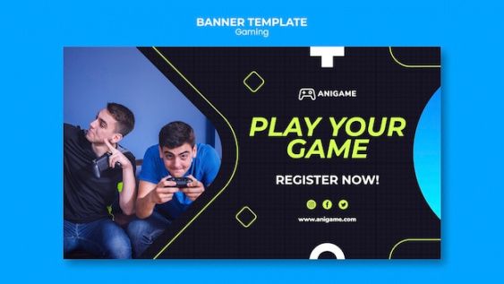 printable free psd  gaming concept banner template design name banner design psd template pdf