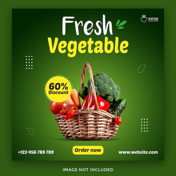 sample premium vector  grocery food social media banner template supermarket banner design template excel