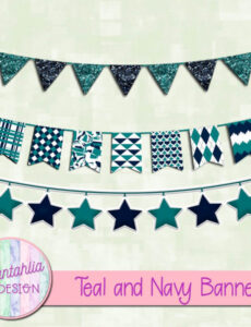 sample teal and navy banners  chantahlia design bell design birthday banner template pdf