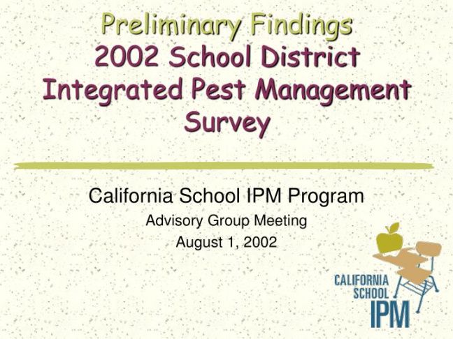 editable ppt  preliminary findings 2002 school district integrated pest integrated pest management plan template doc