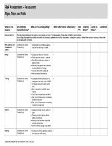 free free 4 restaurant risk assessment forms in pdf  ms word staffing management plan template word