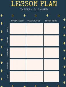 free printable customizable weekly lesson plan templates  canva virtual classroom management plan template excel