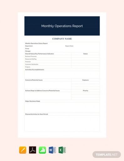 sample 40 monthly management report templates in pdf  google docs  excel monthly management report template doc