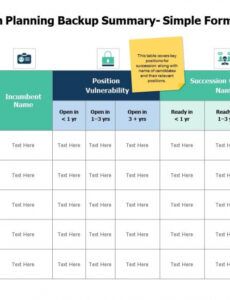 sample succession planning backup summary simple format a507 ppt powerpoint management succession plan template