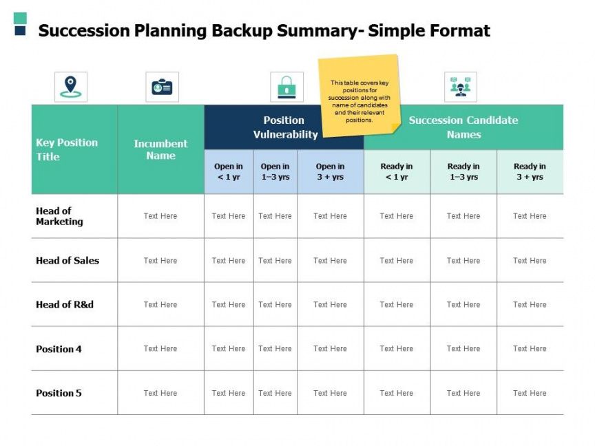 sample succession planning backup summary simple format a507 ppt powerpoint management succession plan template