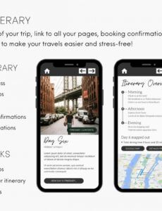new york itinerary mobile travel itinerary vacation planner  etsy new york trip itinerary template pdf