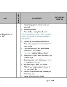 printable risk management plan template  the best template for events! fire department risk management plan template excel
