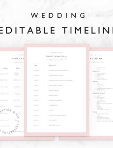 wedding timeline template bridal wedding day schedule  etsy wedding day of itinerary template word