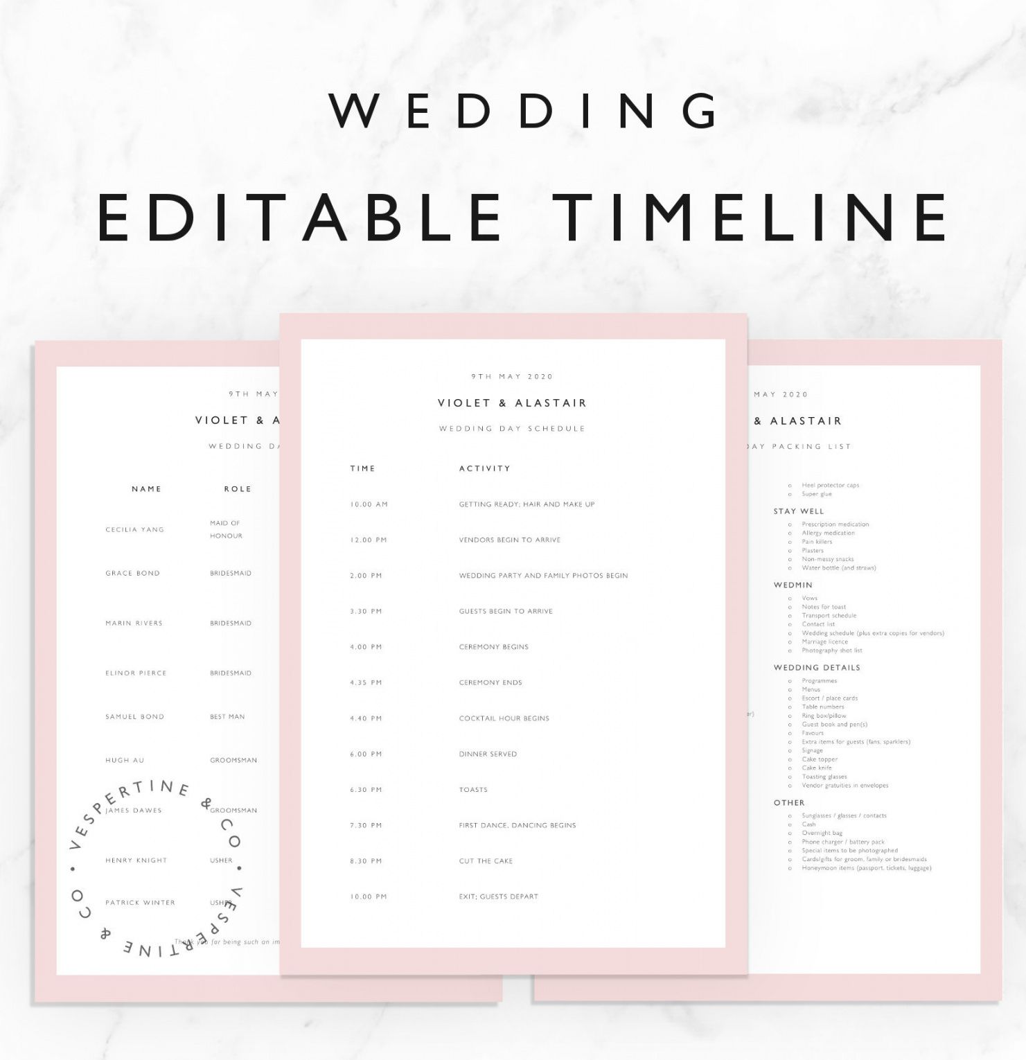 wedding timeline template bridal wedding day schedule  etsy wedding day of itinerary template word